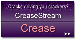CreaseStream advert: cracks driving you crackers?. CreaseStream - crease